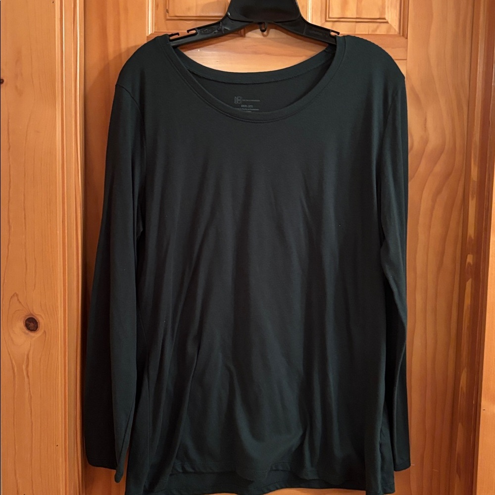 No Boundaries Hunter Green Long Sleeve Tee